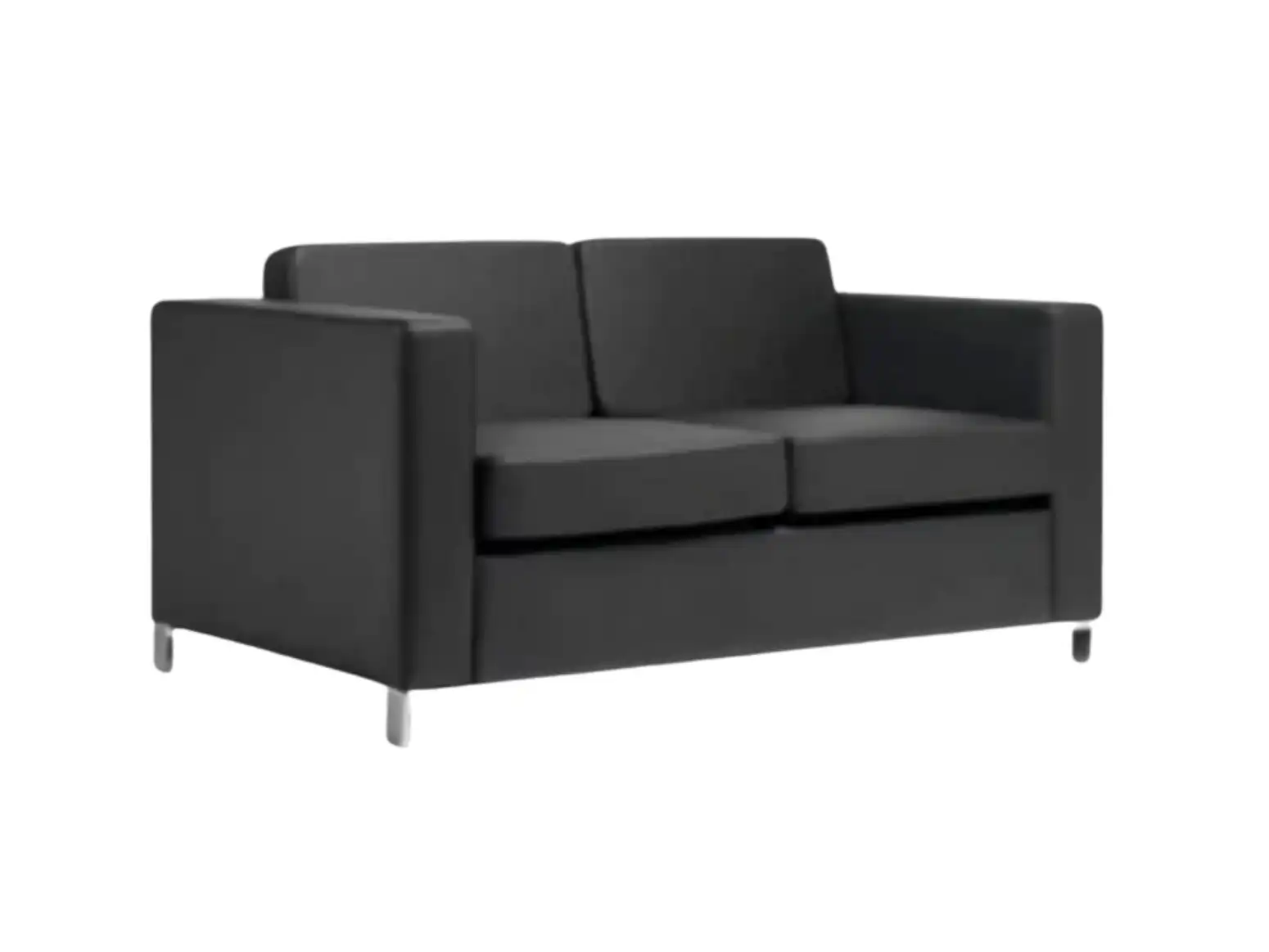 Office Reception Sofa in dark grey color 2 seater