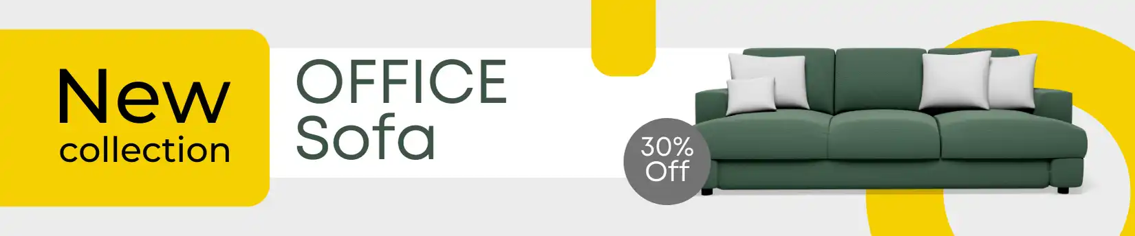 SOfa bed banner - Grey colour - Woods Royal