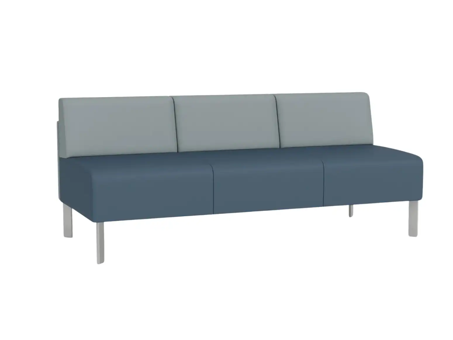 office waiting room sofa in blue color
