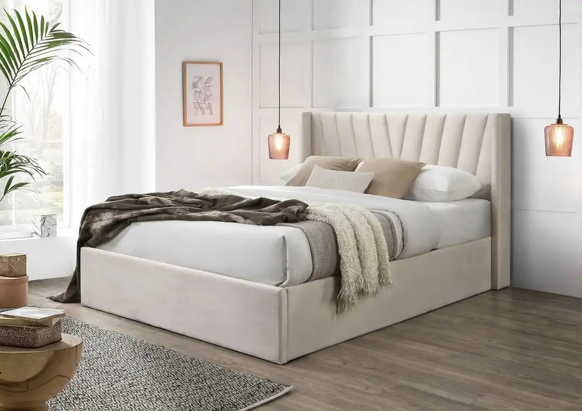 Cream Wings Bed manufactured in Bangalore