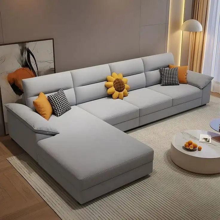Grey L Shape Sofa manufactured in Bangalore