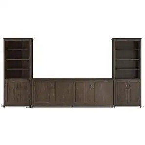 TV Unit - Side Storage Dark Wood | 30% Off on all items Woods Royal