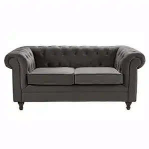 Vincent Chesterfield - 2 Seater Fabric Sofa - Woods Royal