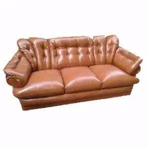 Antique 3 Seater Brown Leatherette Sofa | Highest Quality @ Affordable Price