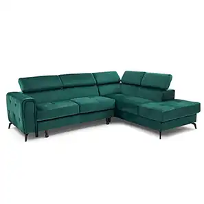 Bantley Dark Green Sofa - Adjustable Headrest - Woods Royal